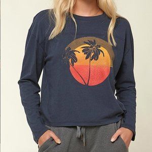 Vintage O'Neill Retro Sunset Navy Long SleeveShirt